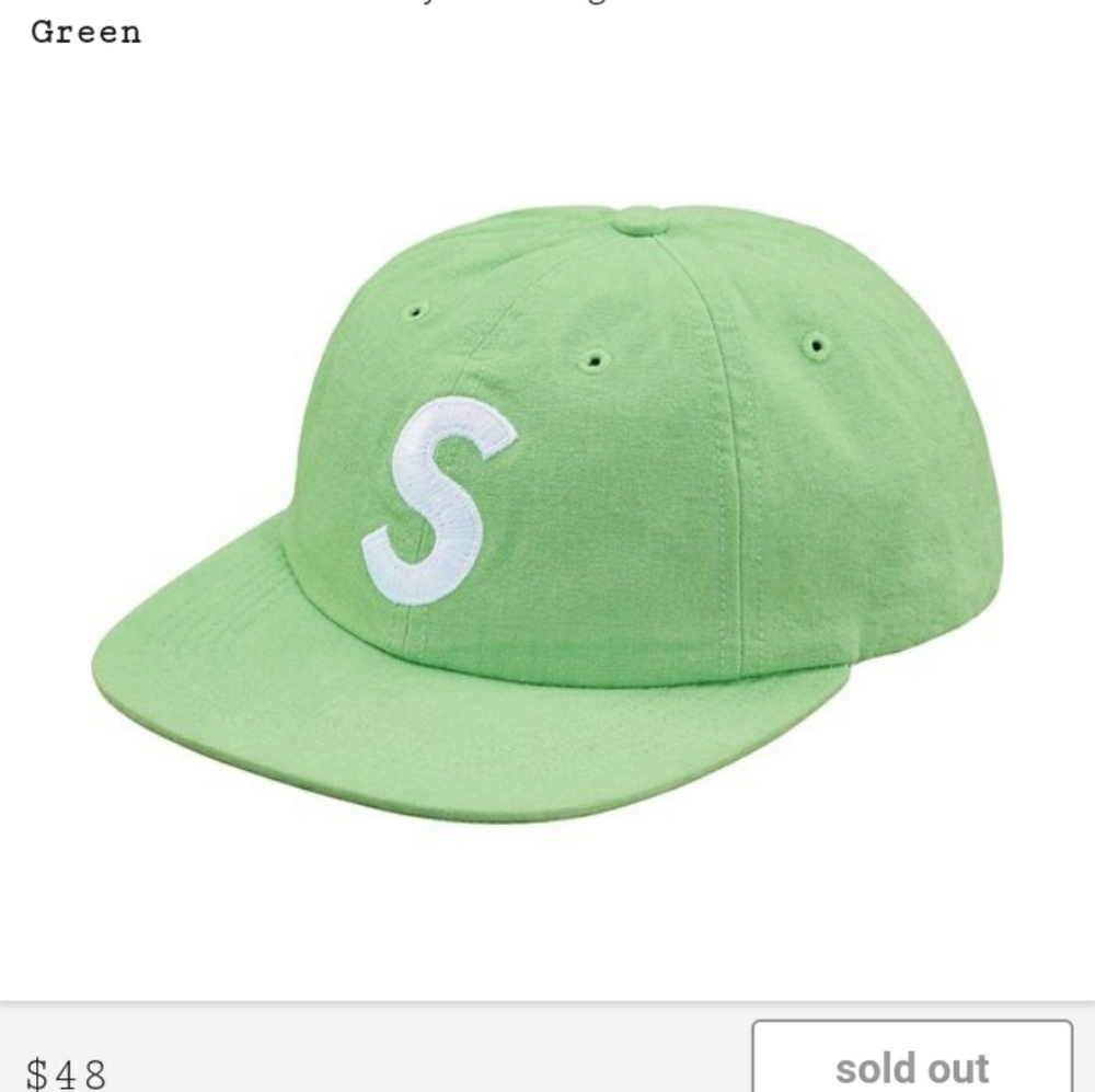 Washed Chambray S Logo 6-panel cap